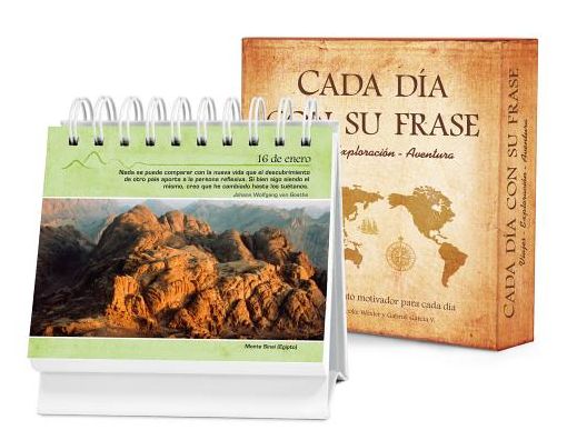 Cada dia con su frase-VIAJES-EXPLORACION-AVENTURA: Un diario Quotebook en practico formato de escritorio