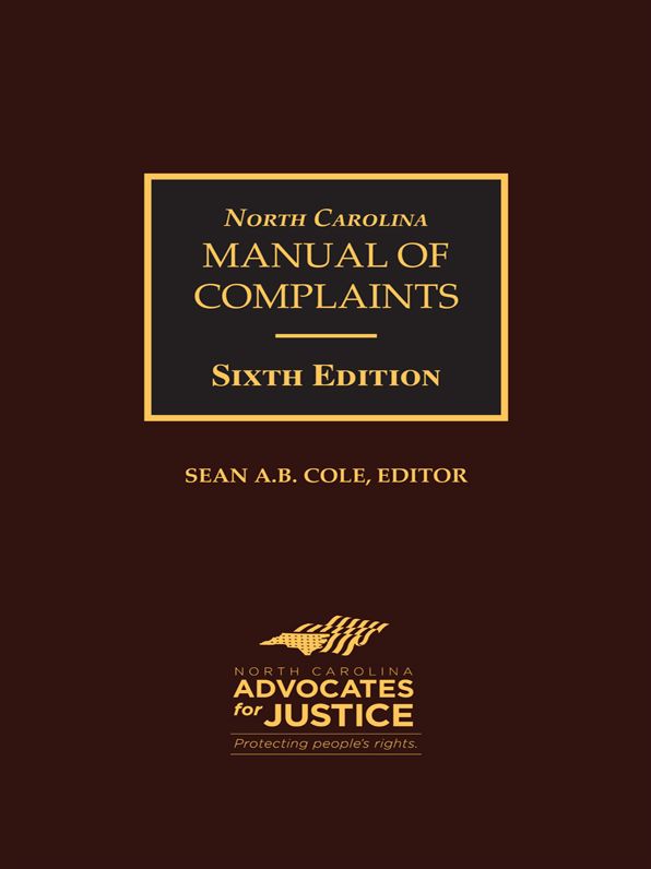 North Carolina Manual of Complaints