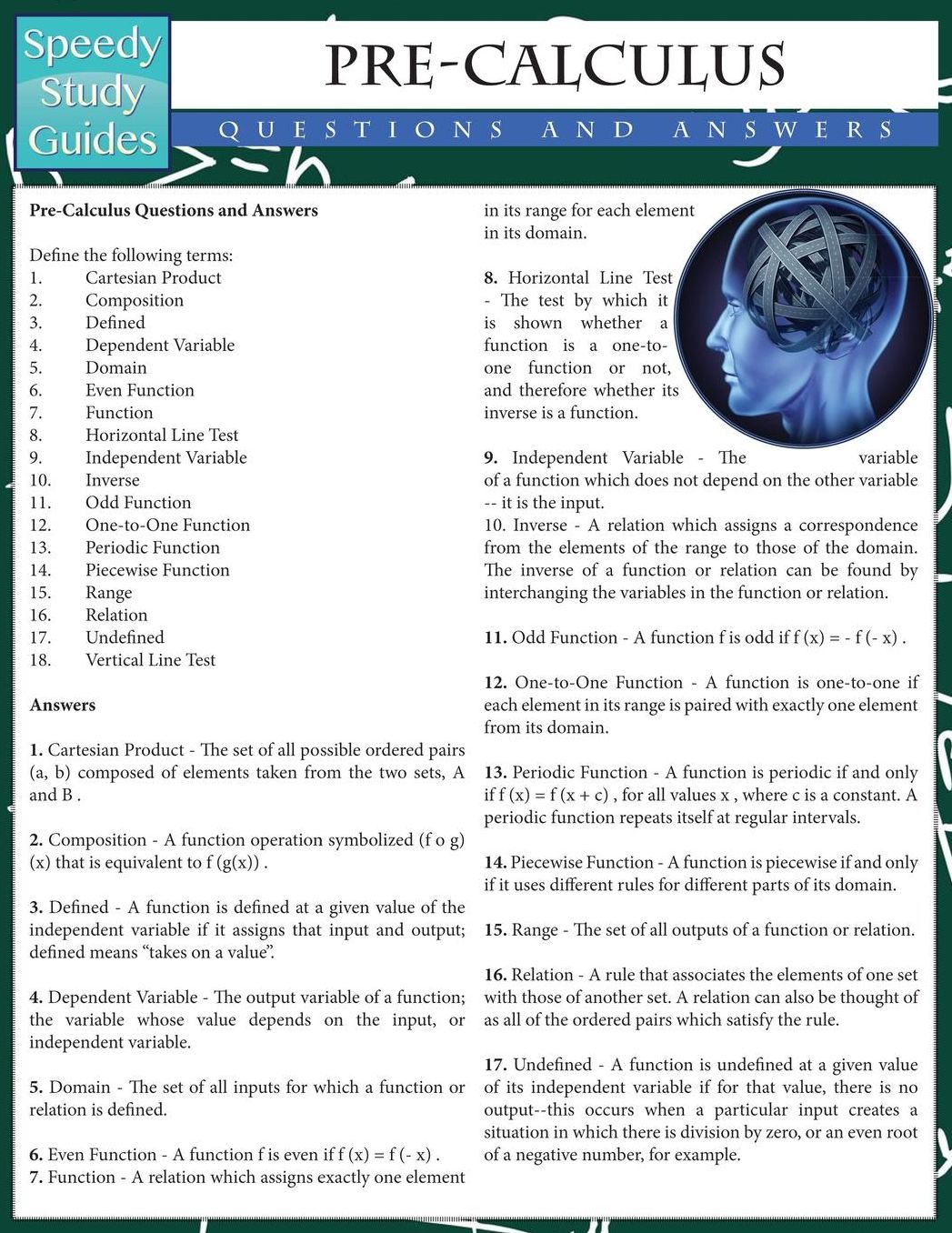 Pre-Calculus Questions and Answers (Speedy Study Guides: Academic)