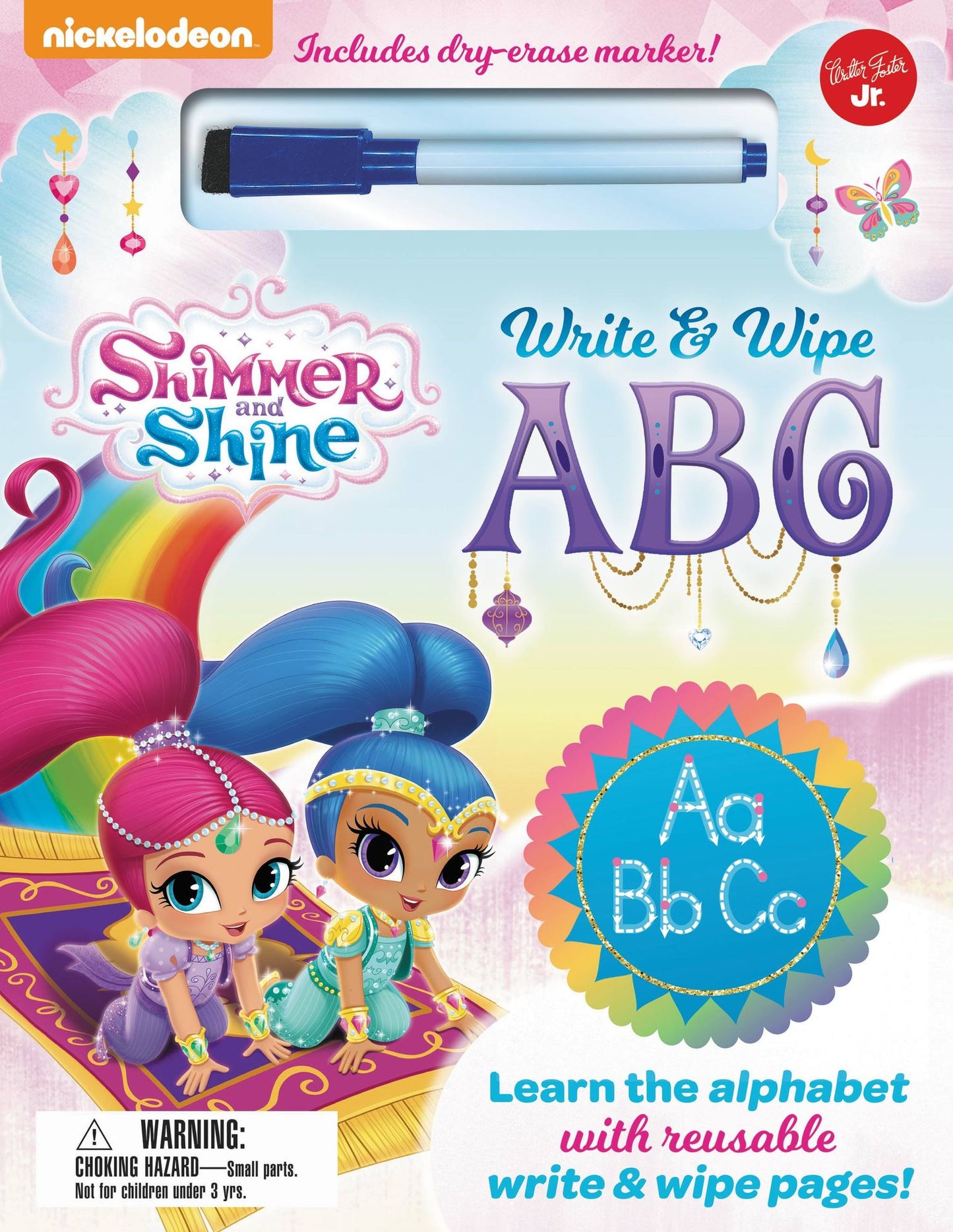 Nickelodeon's Shimmer and Shine Chalkboard ABC: Learn the alphabet with reusable chalkboard pages!