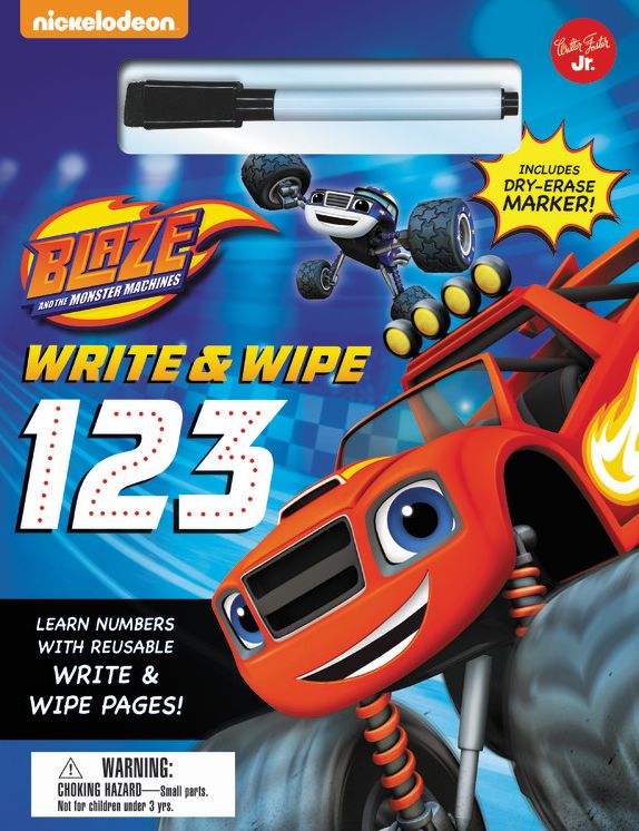 Nickelodeon's Blaze and the Monster Machines Chalkboard 123: Learn numbers with reusable chalkboard pages!
