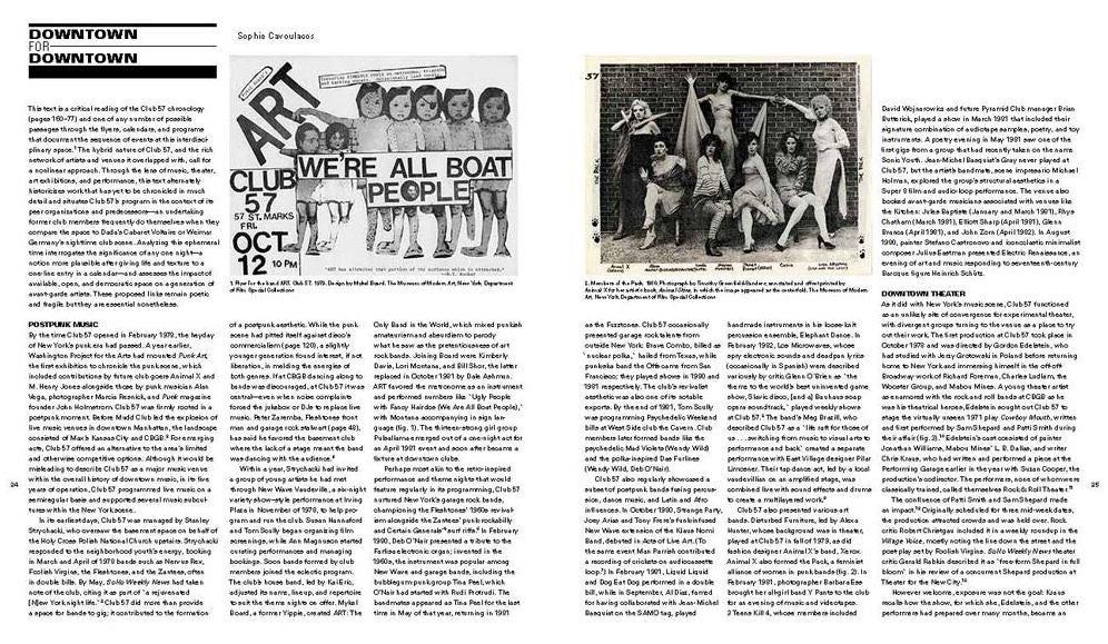 Club 57: Film, Performance, and Art in the East Village, 1978-1983