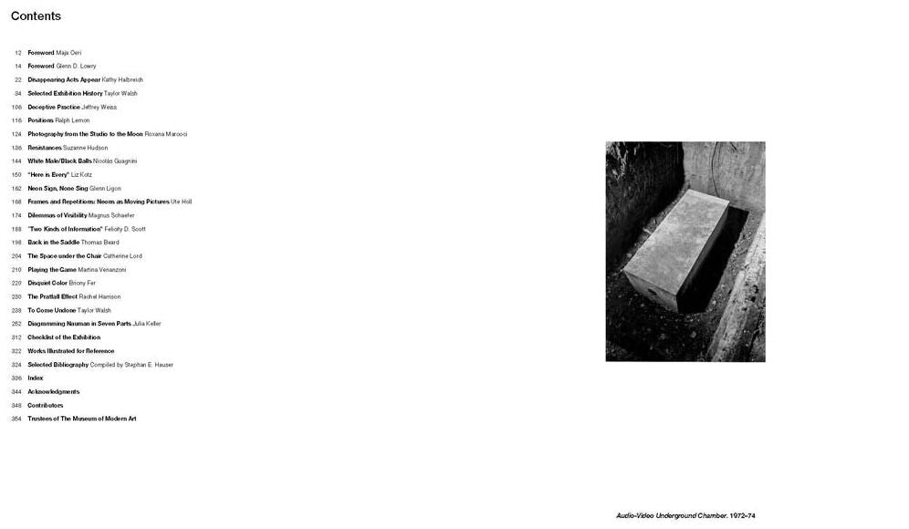 Bruce Nauman: Disappearing Acts