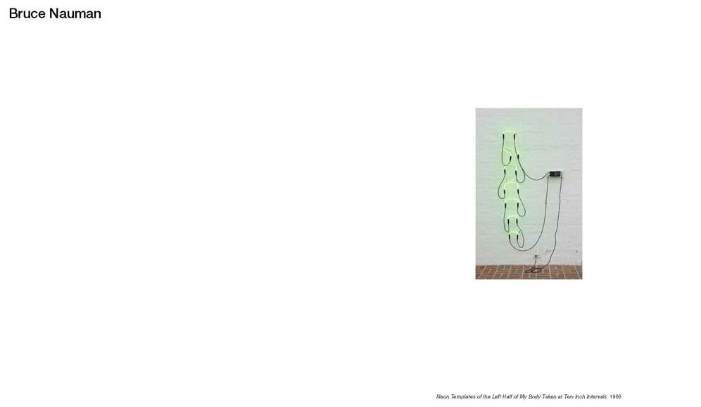 Bruce Nauman: Disappearing Acts