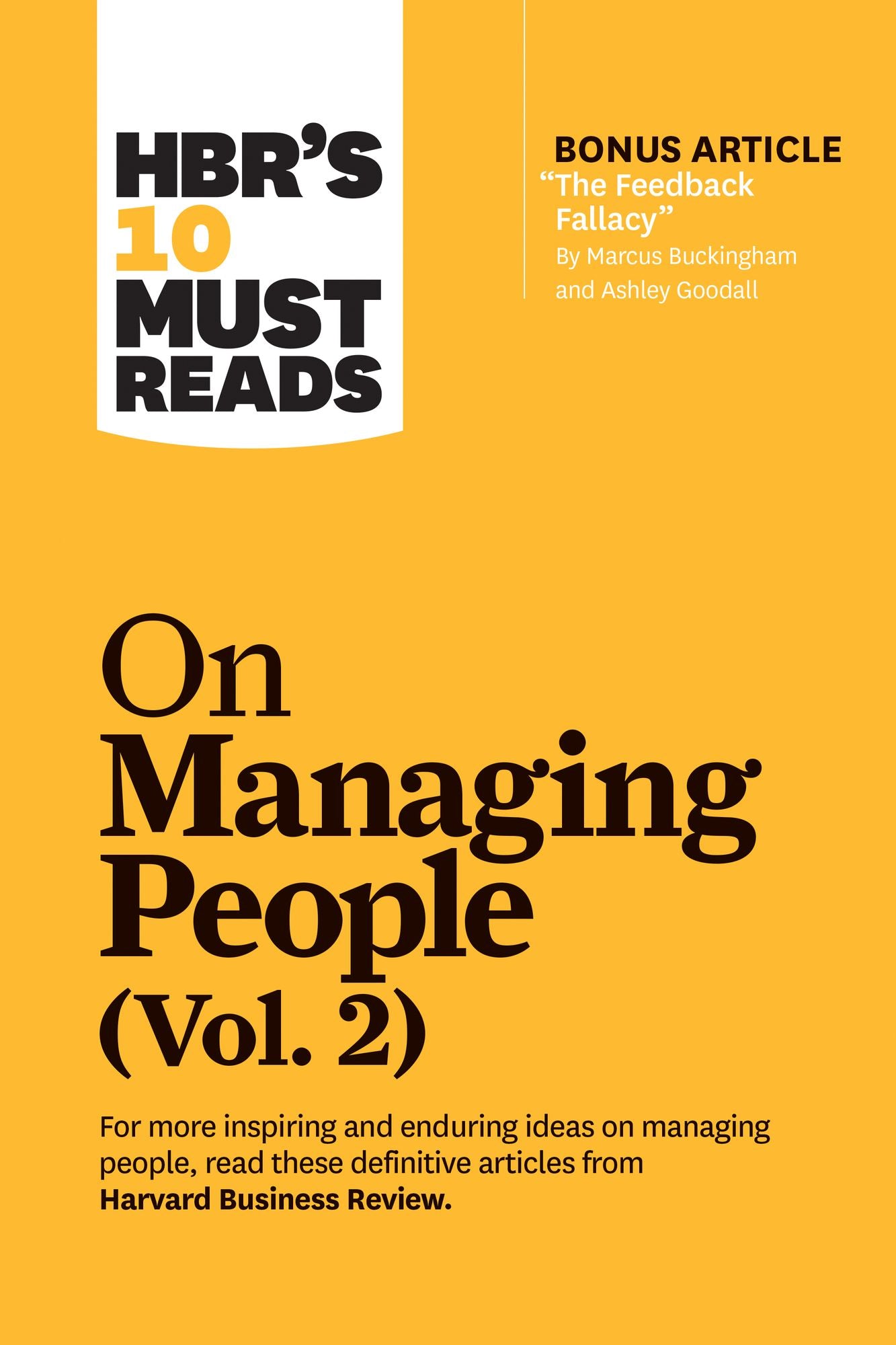 Hbr's 10 Must Reads on Managing People, Vol. 2