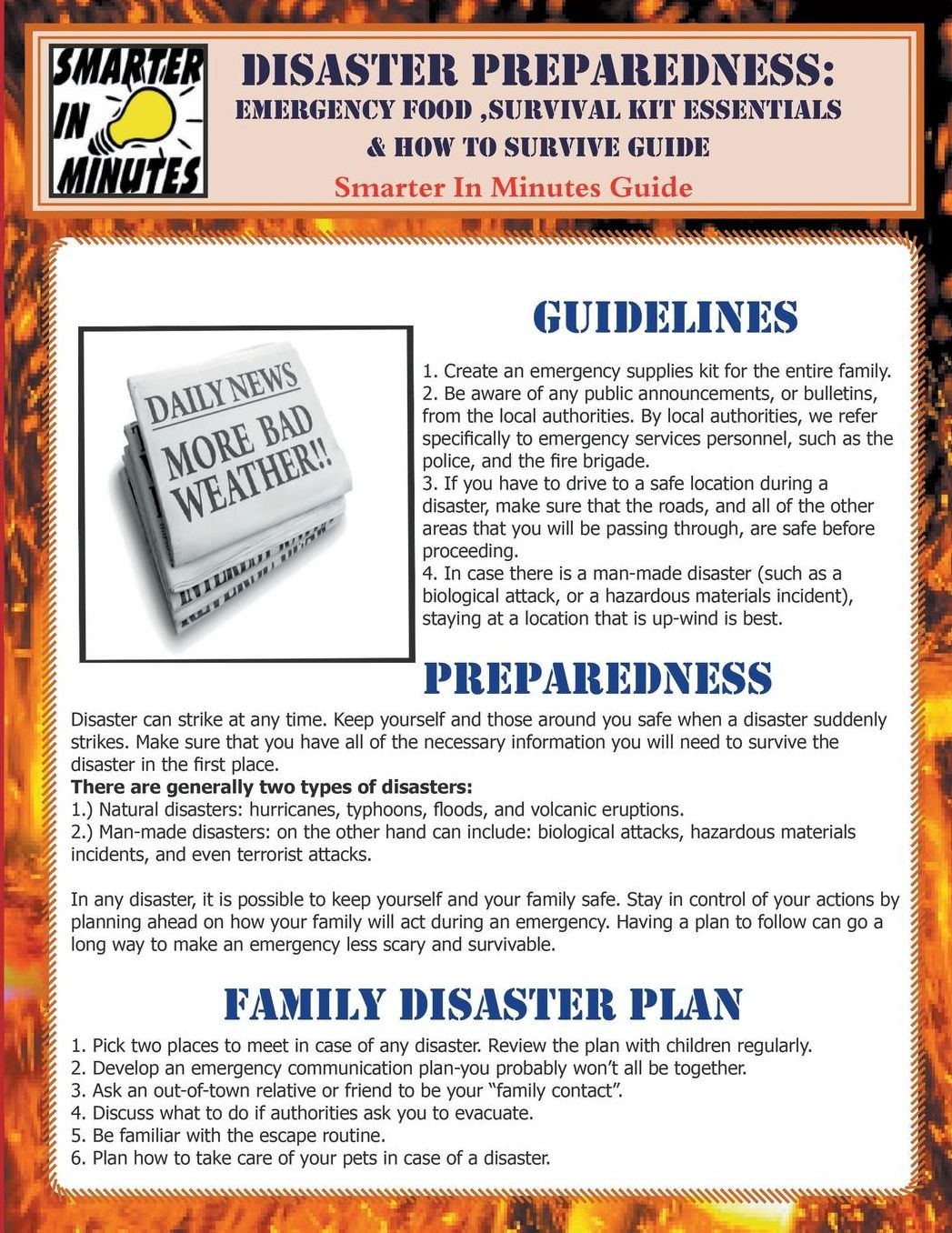 Disaster Preparedness: Emergency Food, Survival Kit Essentials & How to Survive Guide