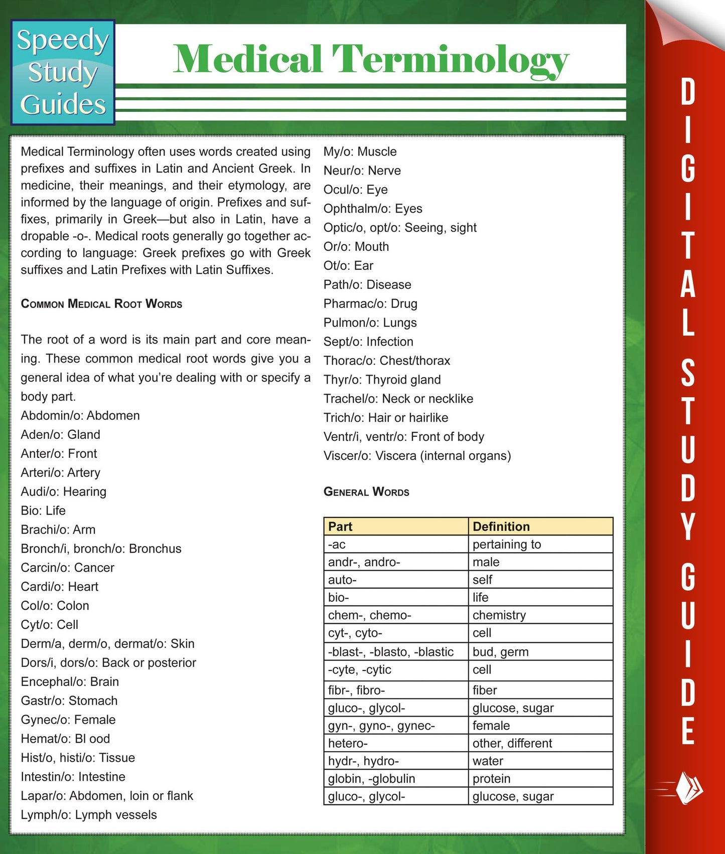 Medical Terminology (Speedy Study Guides)