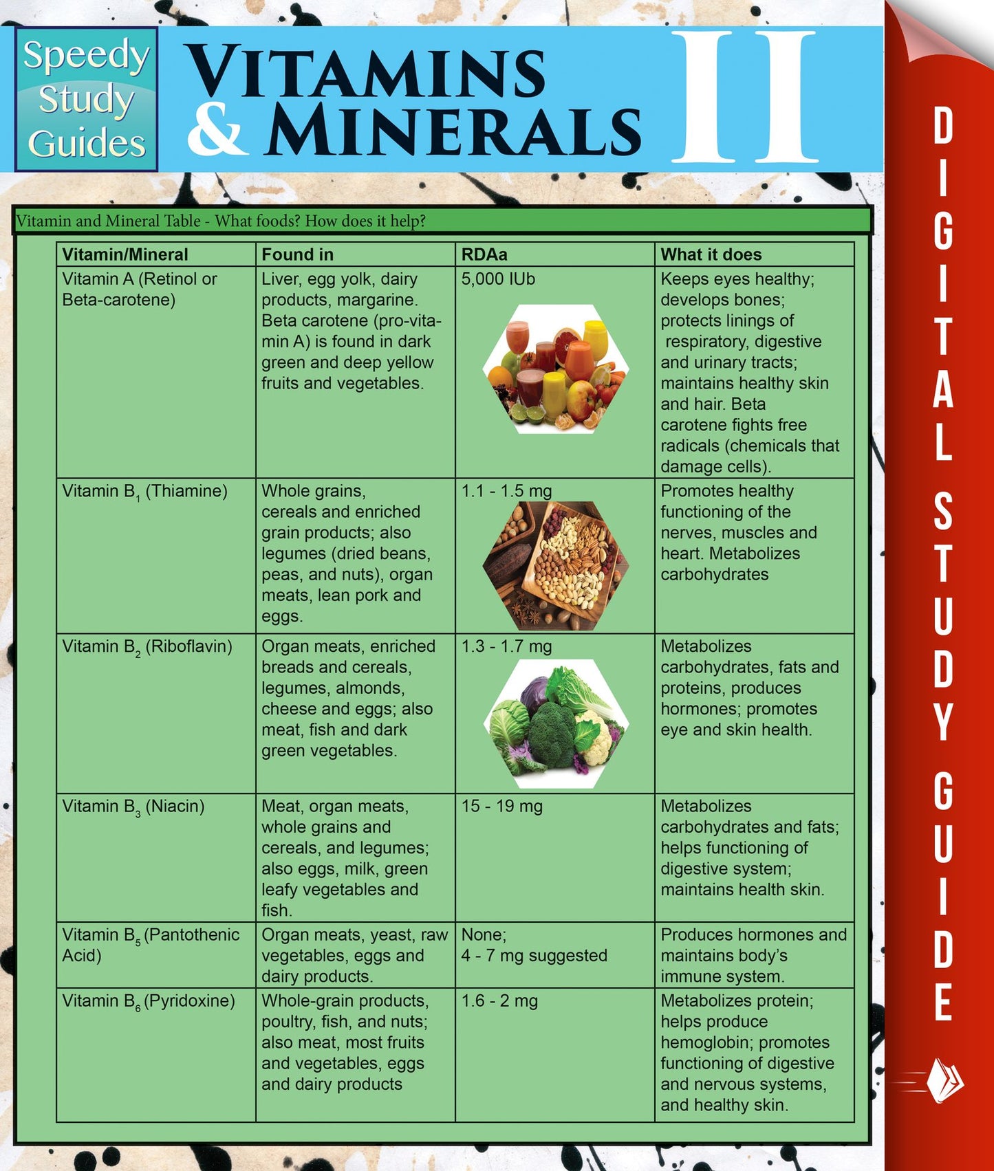 Vitamins & Minerals Il (Speedy Study Guides) (PagePerfect NOOK Book)