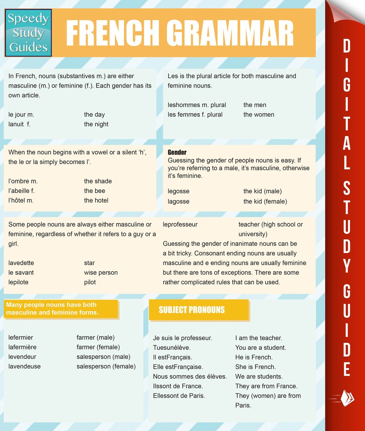 French Grammar (Speedy Study Guides)(PagePerfect NOOK Book)