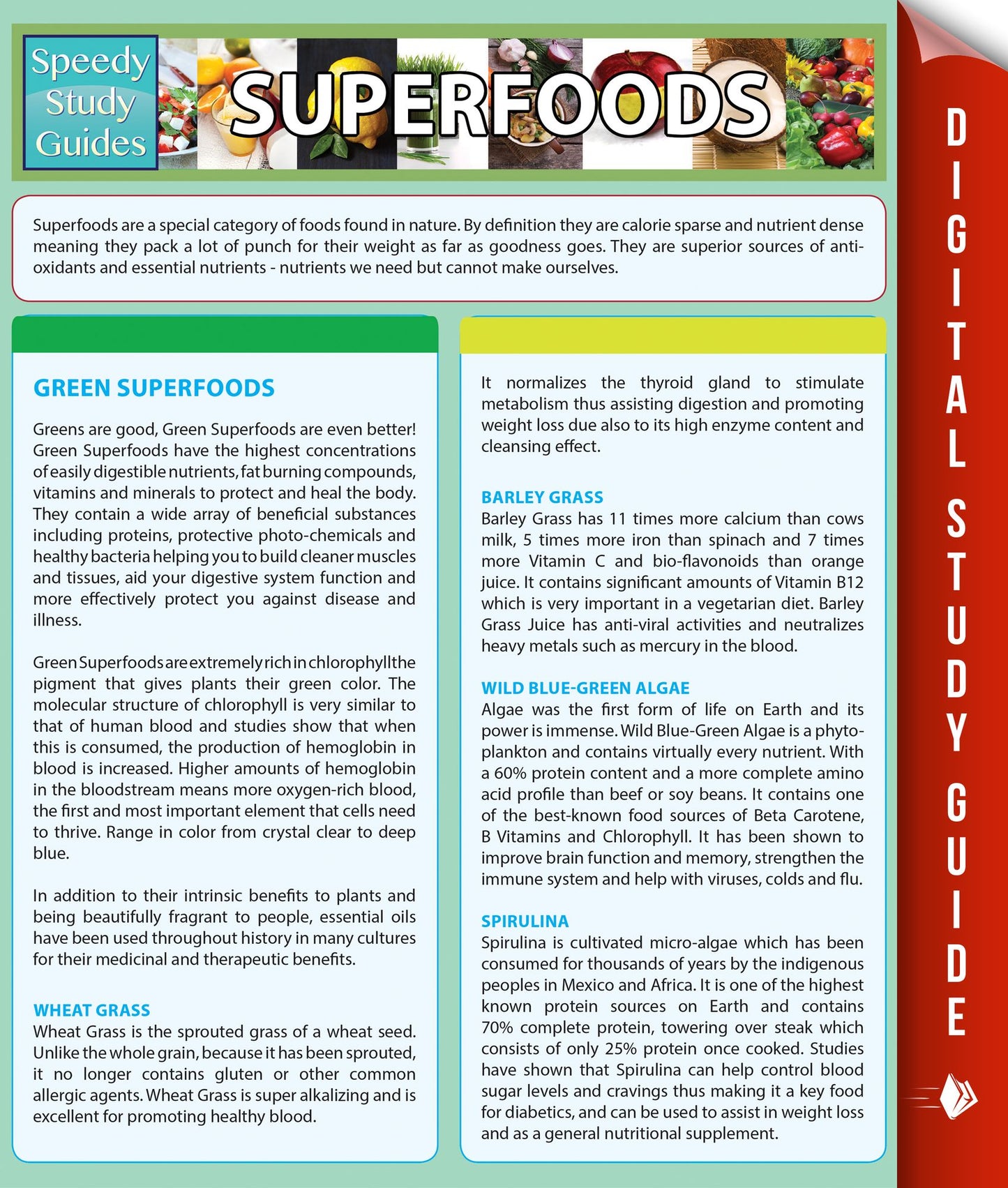 Superfoods (Speedy Study Guides)(PagePerfect NOOK Book)