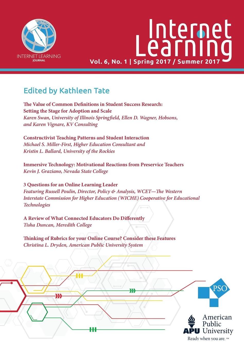 Internet Learning Journal: Vol. 6, No. 1 - Spring 2017/Summer 2017