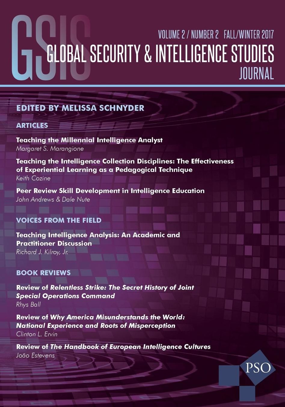 Global Security and Intelligence Studies: Volume 2, Number 2, Fall/Winter 2017