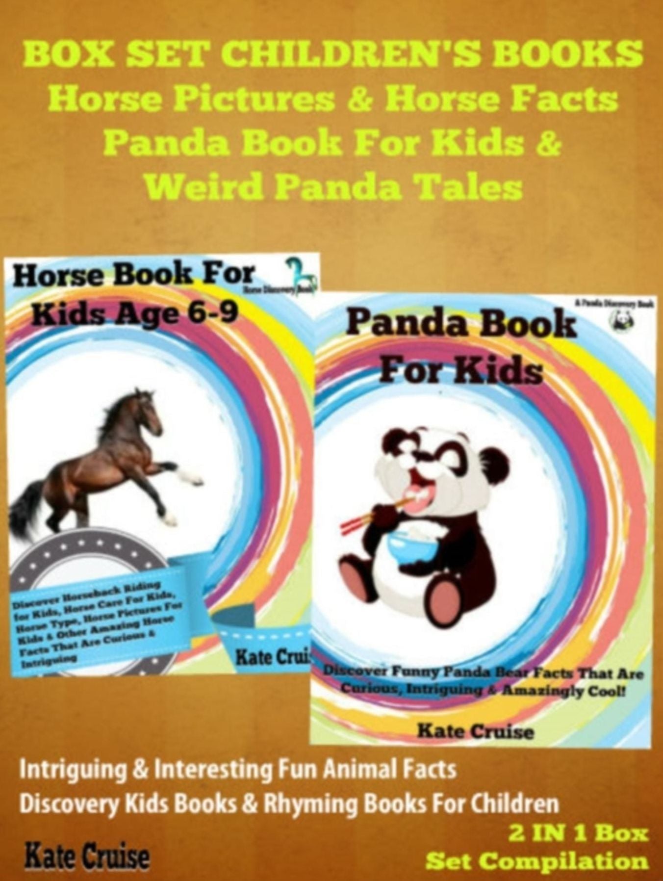 Box Set Children's Books: Horse Pictuers & Horse Facts - Panda Book For Kids & Weird Panda Tales: 2 In 1 Box Set Animal Discovery Books For Kids: Intriguing & Interesting Fun Animal Facts - Discovery Kids Books & Rhyming Books For Children