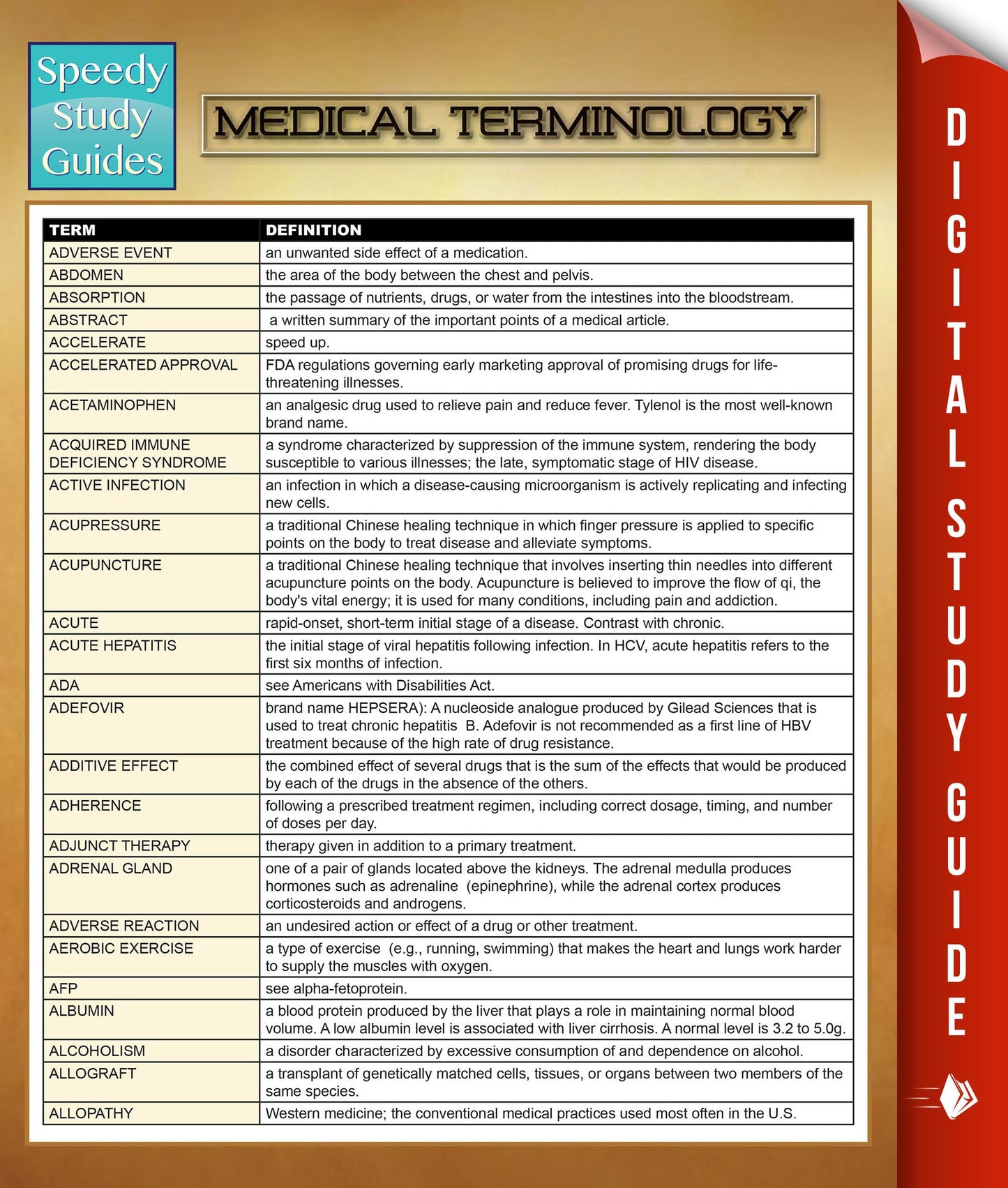 Medical Terminology: Speedy Study Guides