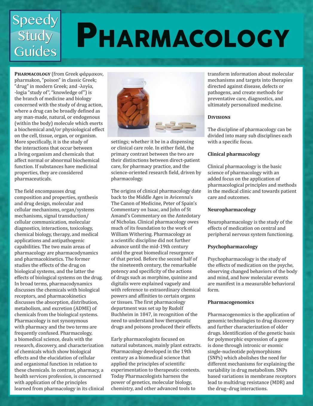 Pharmacology (Speedy Study Guides)