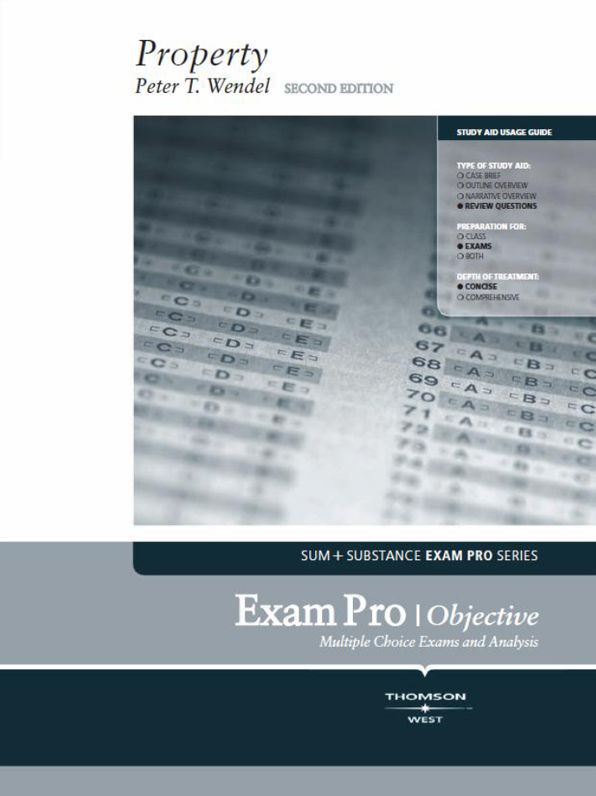 Wendel's Exam Pro Objective Questions on Property, 2d