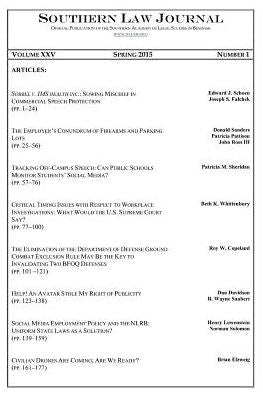 Southern Law Journal, Vol. XXV, No. 1, Spring 2015