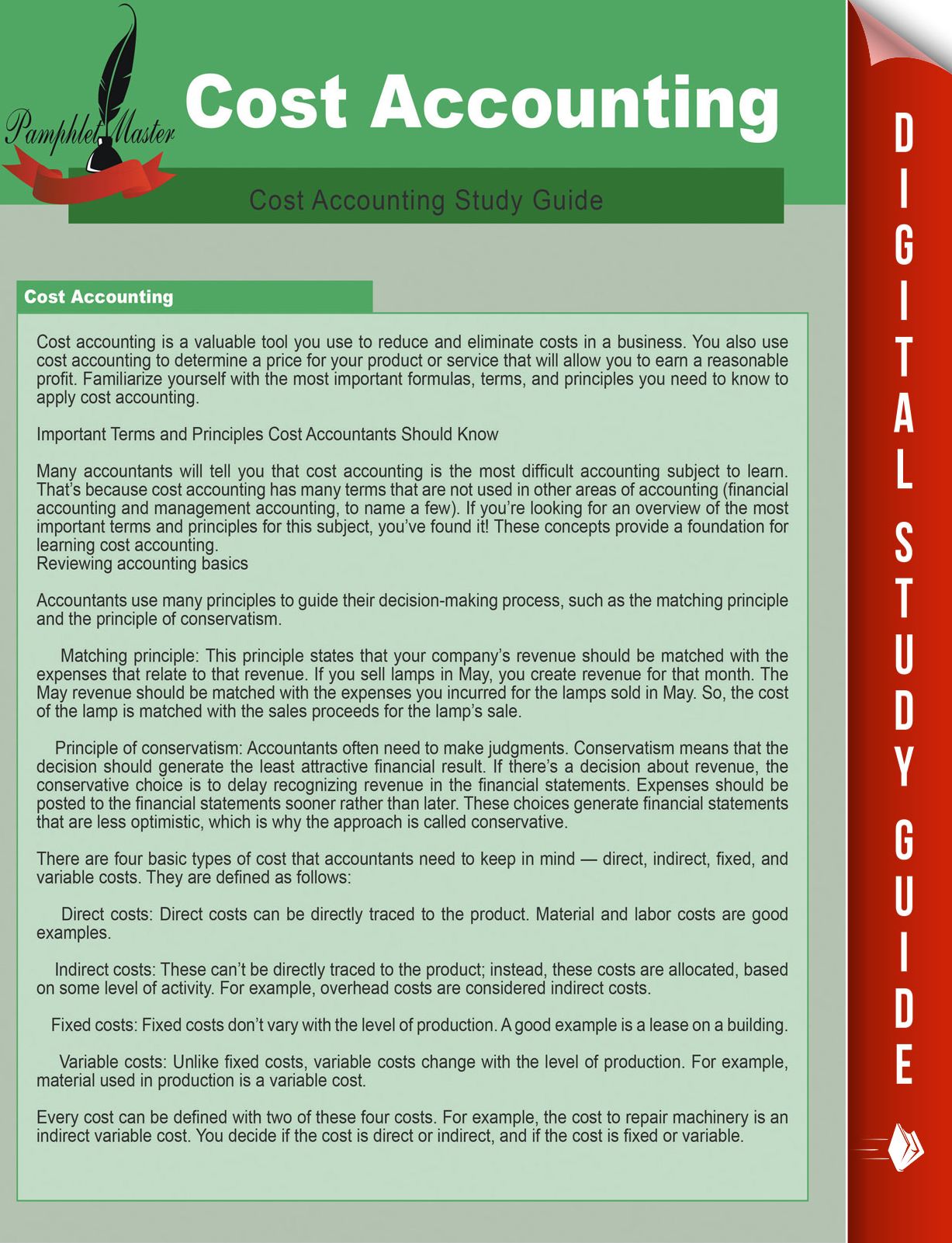 Cost Accounting: Cost Accounting Study Guide