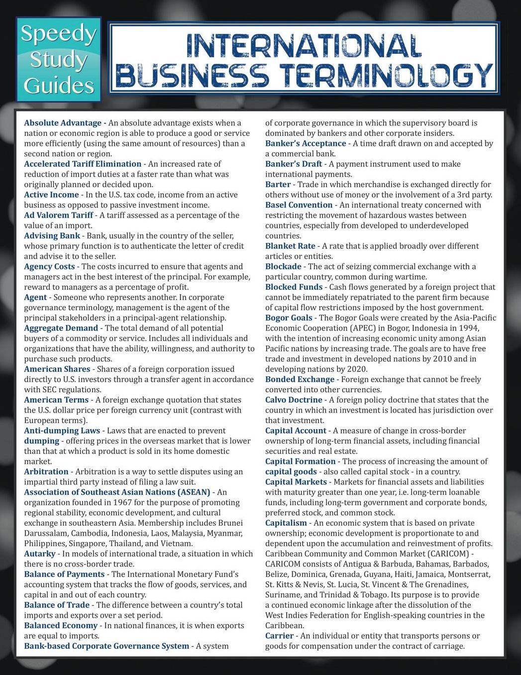 International Business Terminology (Speedy Study Guide)