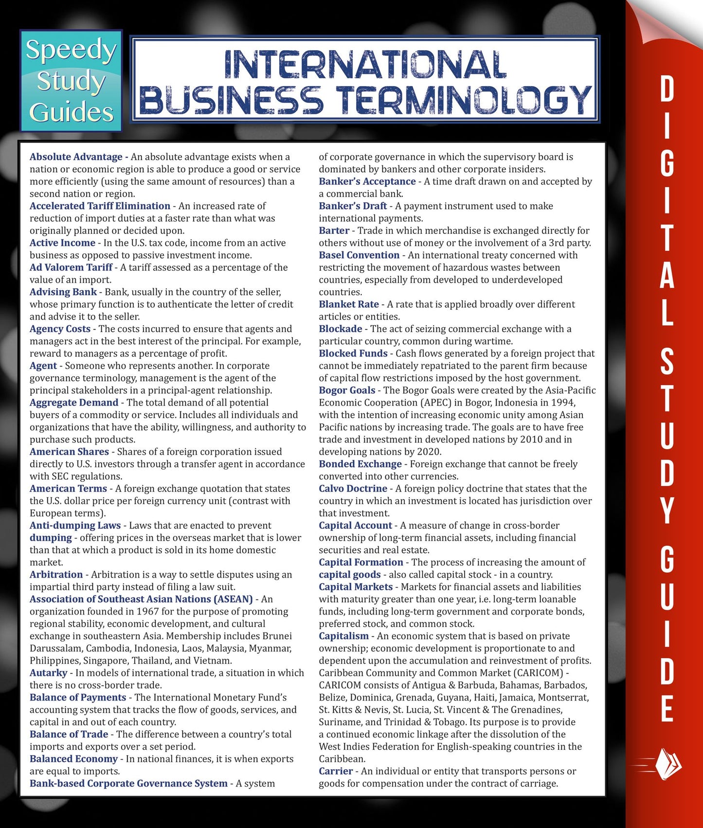 International Business Terminology (Speedy Study Guide)