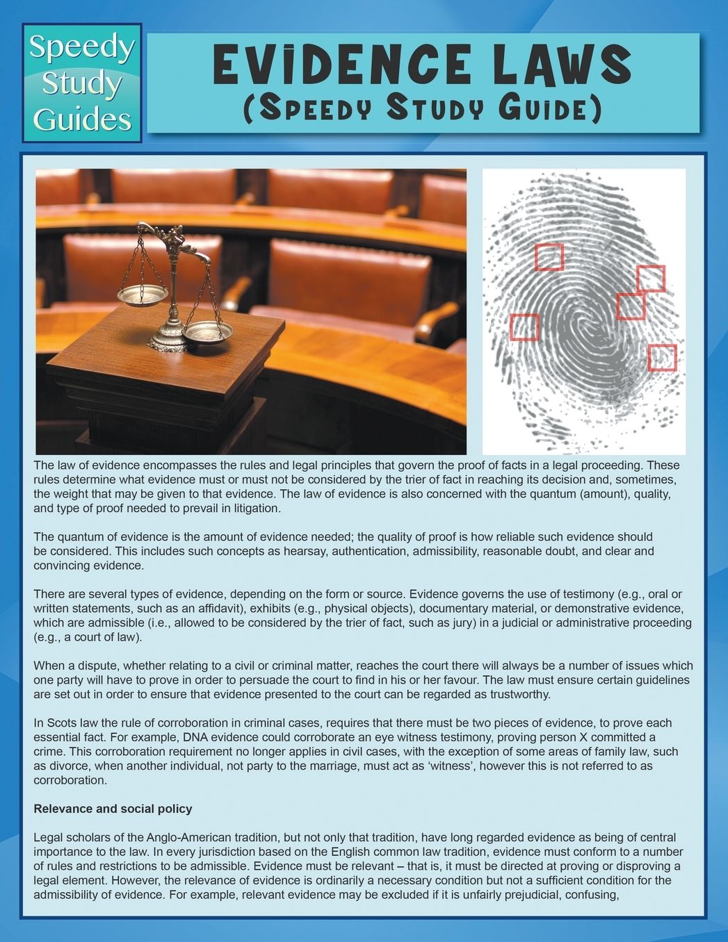 Evidence Laws (Speedy Study Guide)