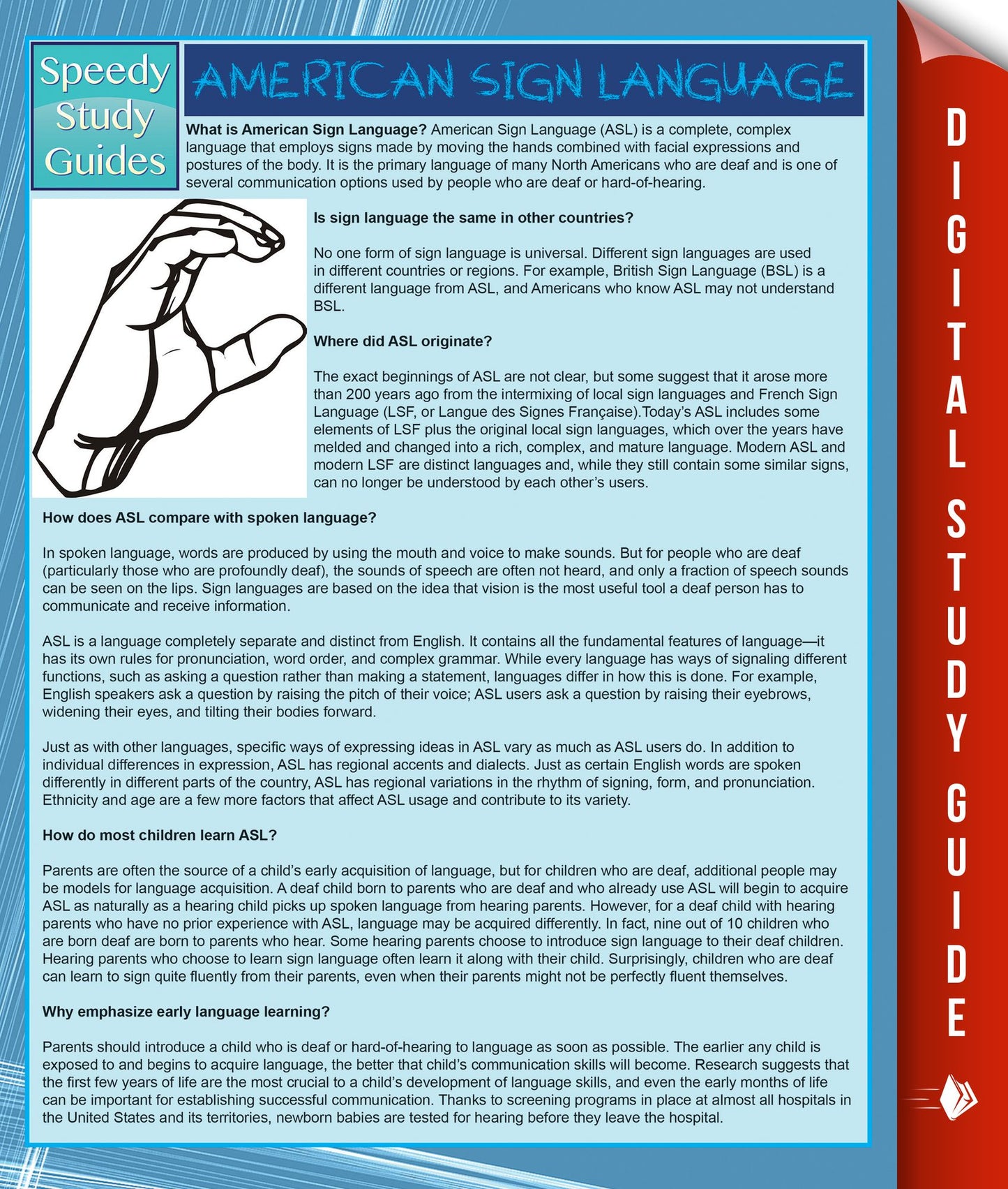 American Sign Language (Speedy Study Guide)