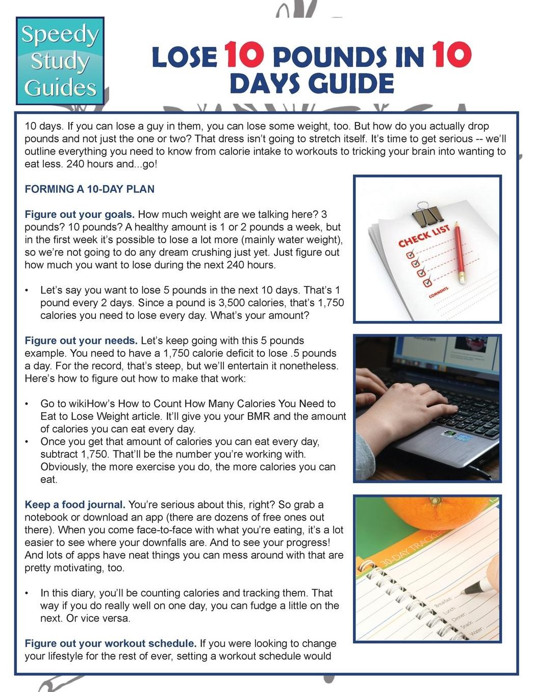 Lose 10 Pounds in 10 Days Guide (Speedy Study Guide)