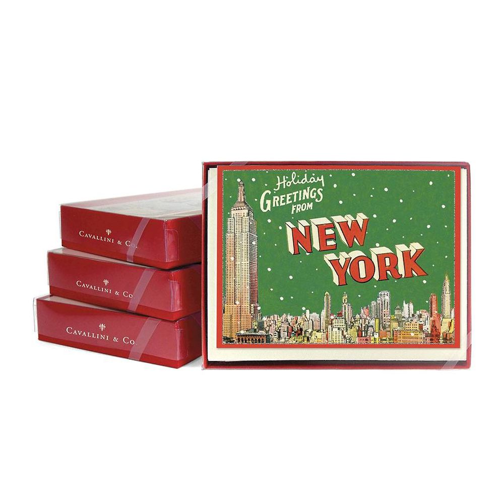 New York Holiday Greetings Holiday Card Set