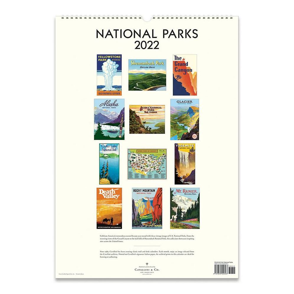 2022 U.S. National Parks Wall Calendar