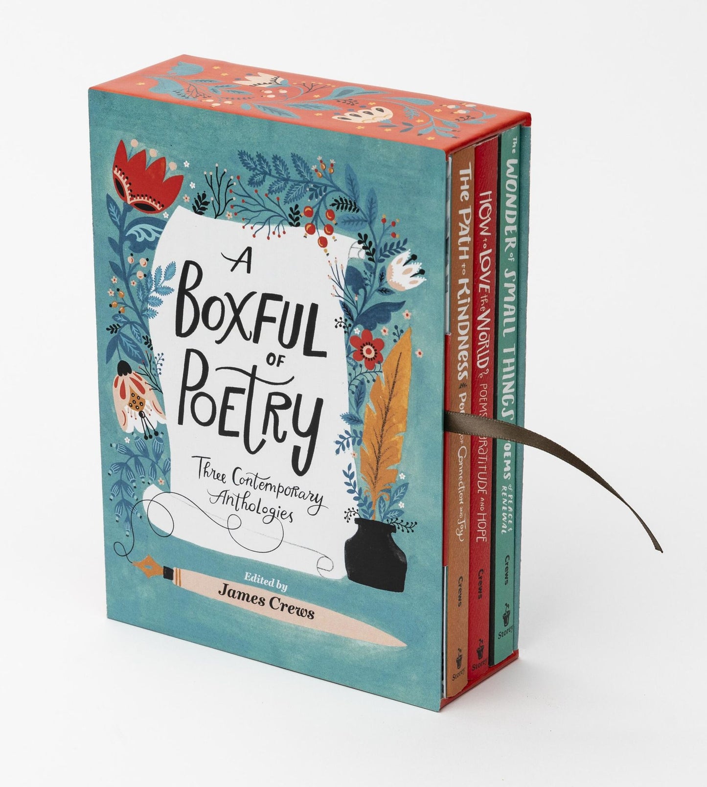 A Boxful of Poetry: Three Contemporary Anthologies with Four Illustrated Poem Cards; How to Love the World, The Path to Kindness, and the Wonder of Small Things