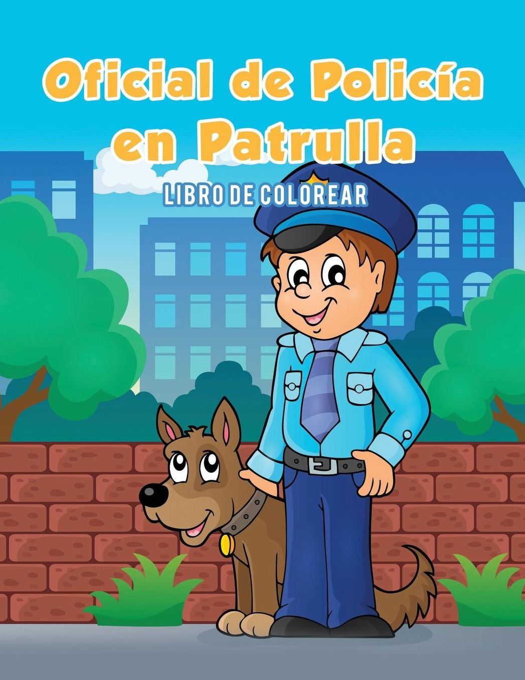 Oficial de Policía en Patrulla: Libro de colorear