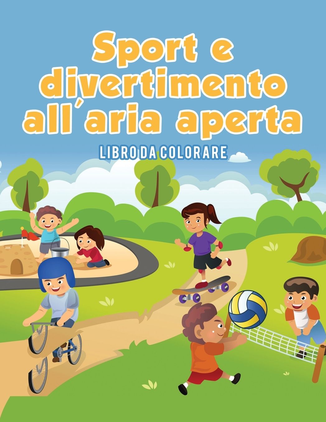 Sport und Outdoor Spaß Malbuch