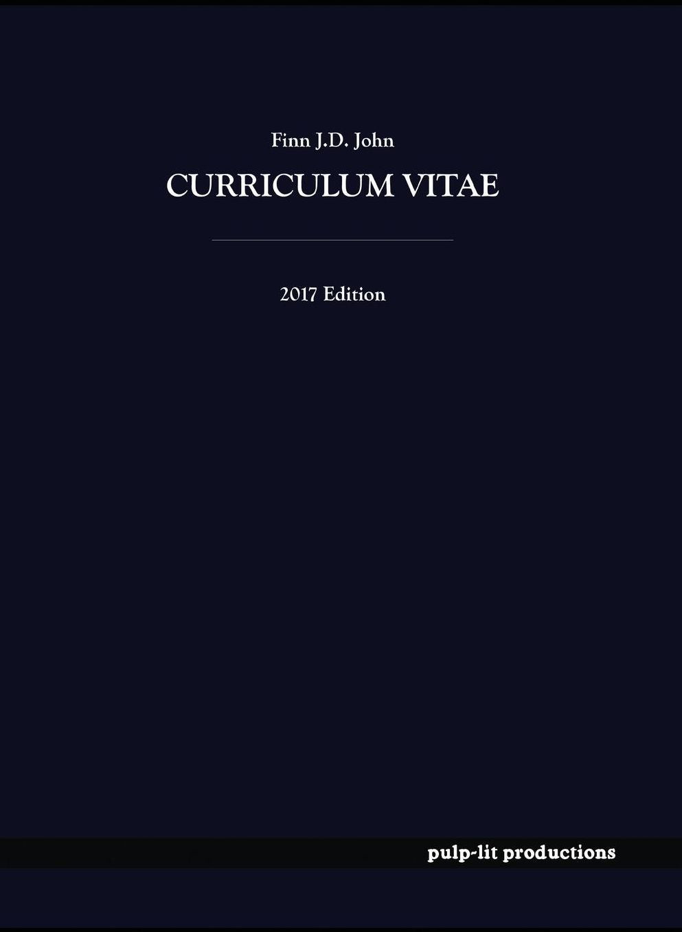 Curriculum Vitae, Finn J.D. John: 2017 Edition