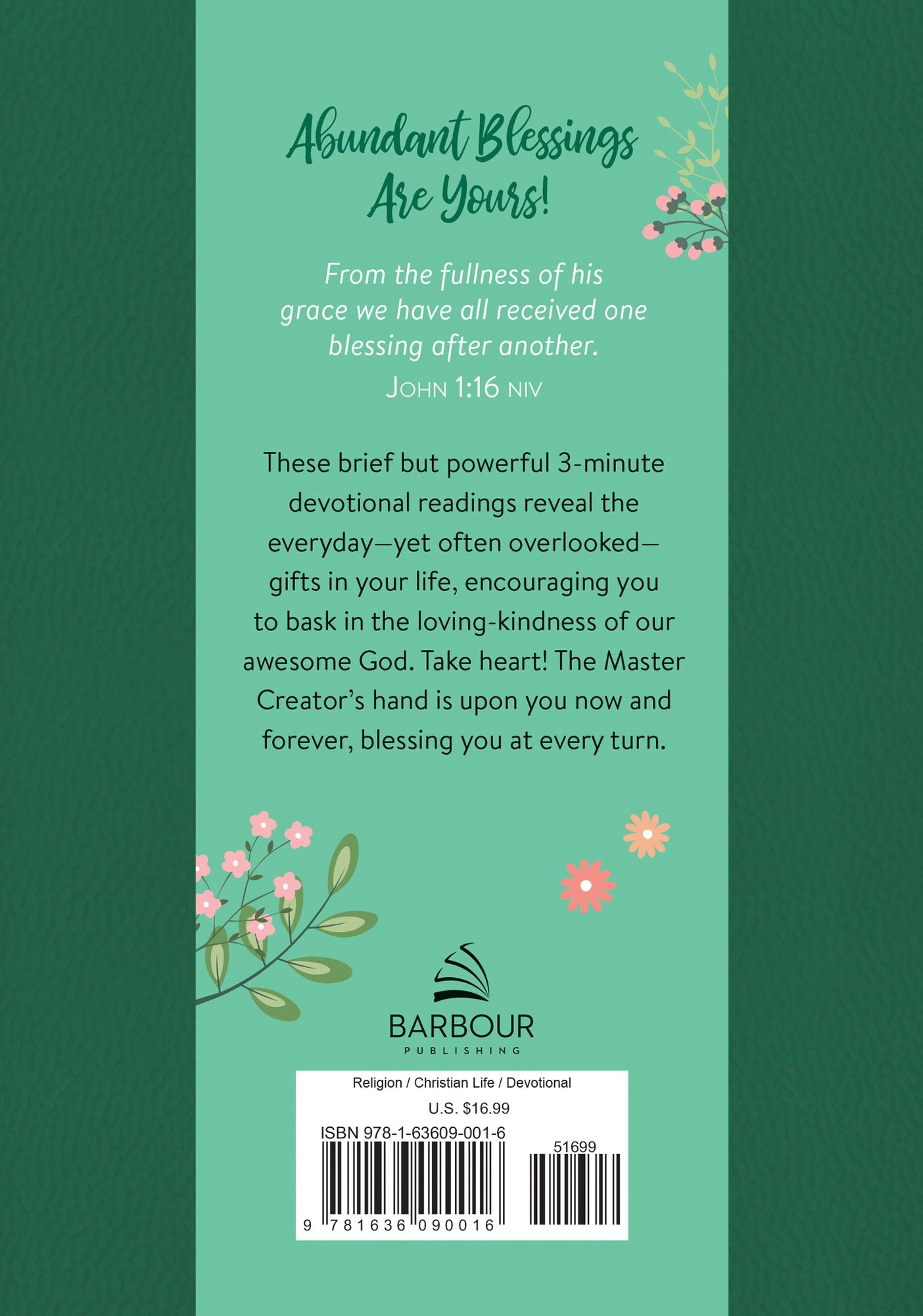 3-Minute Daily Blessings for Women: 365 Encouraging Devotions