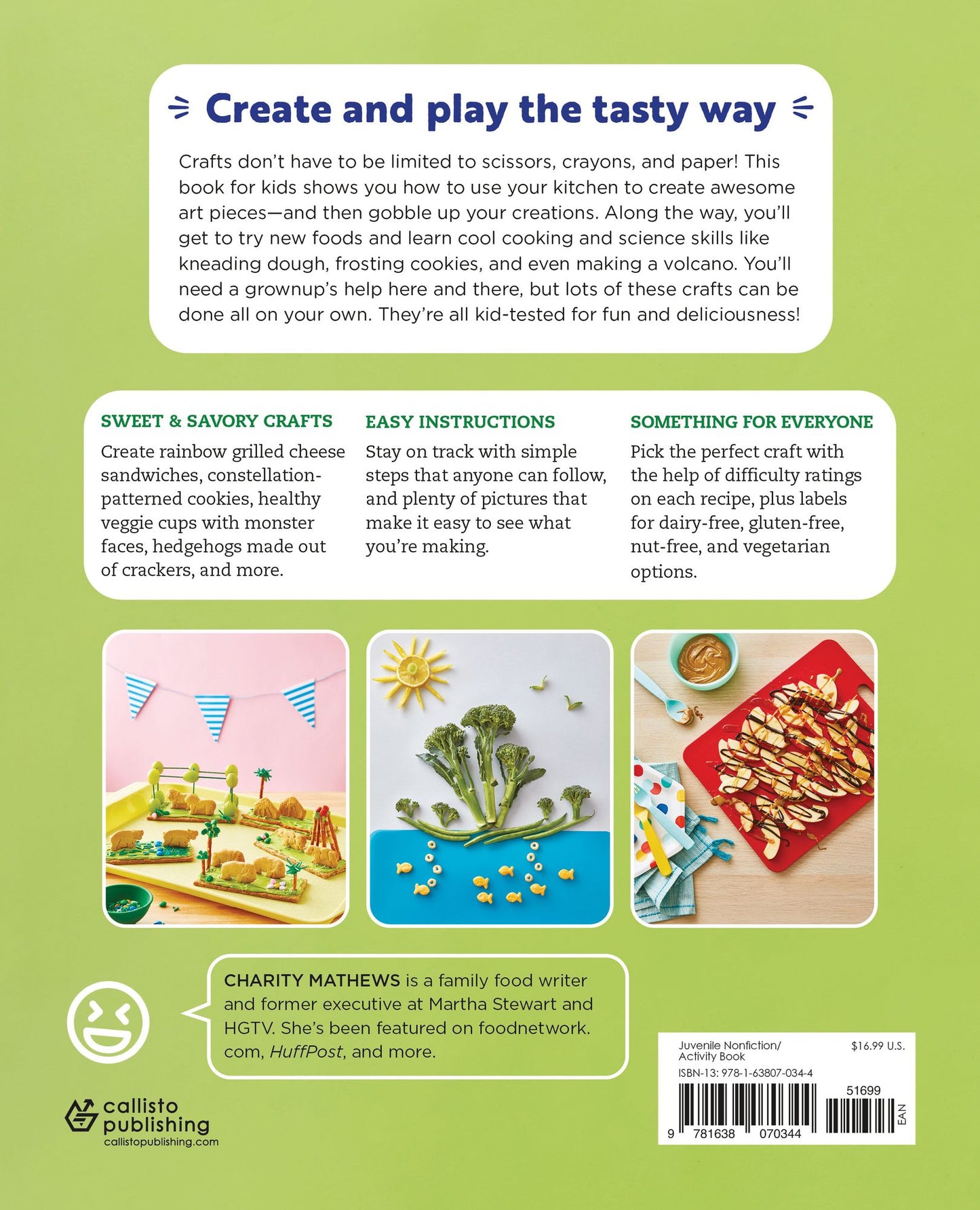 Edible Crafts Kids' Cookbook Ages 4-8: 25 Fun Projects to Make and Eat!