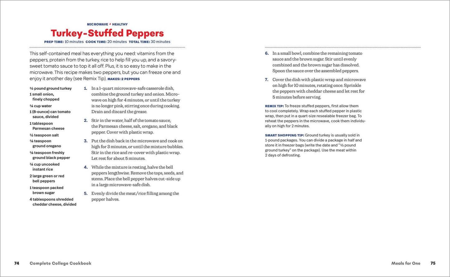 Complete College Cookbook: 100+ Easy Recipes and Helpful Tips for Students