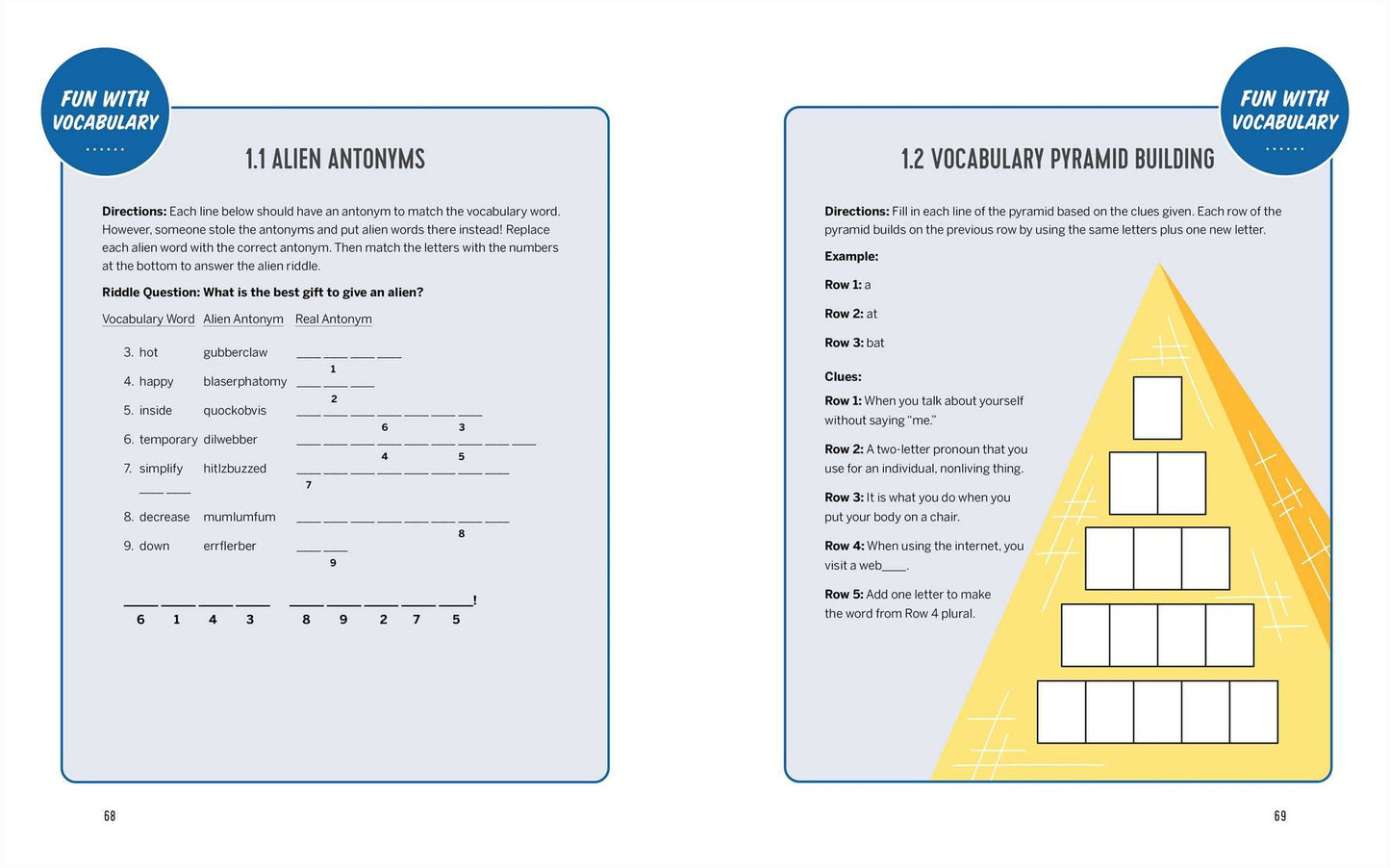 The Vocabulary Workbook for Grades 3, 4, and 5: 120+ Simple Exercises to Improve Reading, Spelling, and Word Usage
