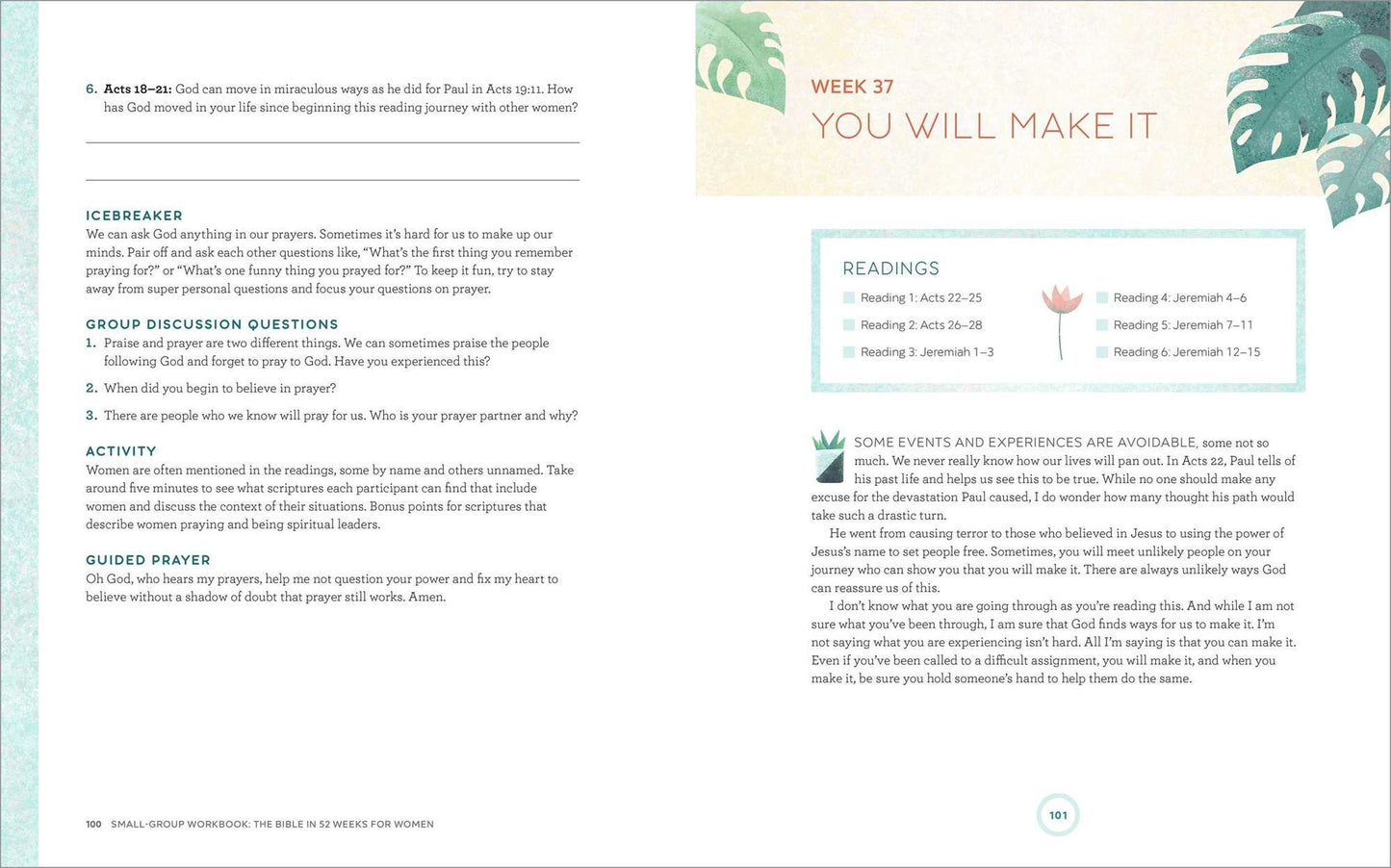 Small Group Workbook: The Bible in 52 Weeks for Women: A Yearlong Bible Study Companion