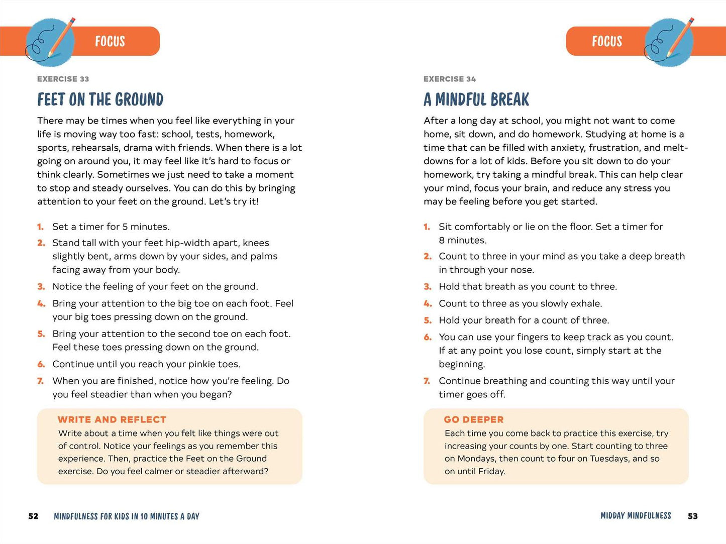 Mindfulness for Kids in 10 Minutes a Day: Simple Exercises to Feel Calm, Focused, and Happy