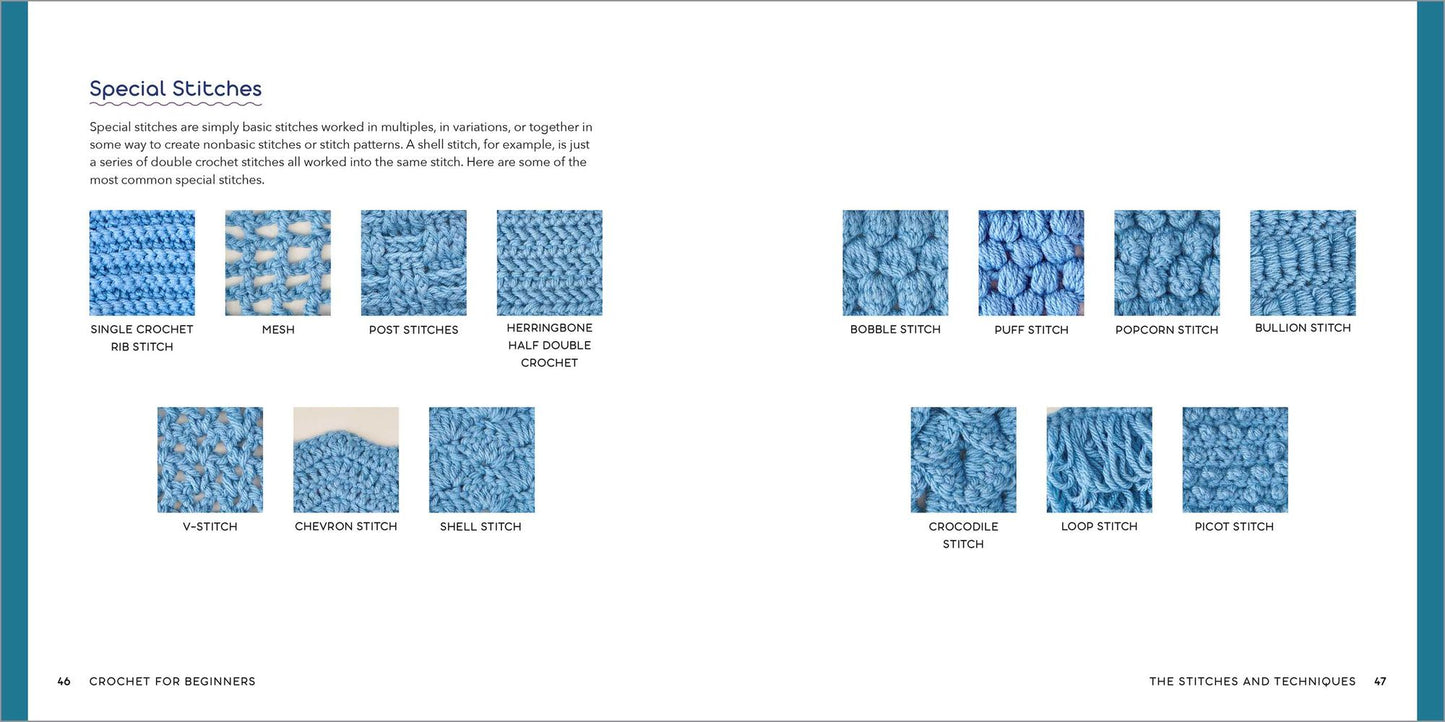 Crochet for Beginners: A Stitch Dictionary with Step-by-Step Illustrations and 10 Easy Projects
