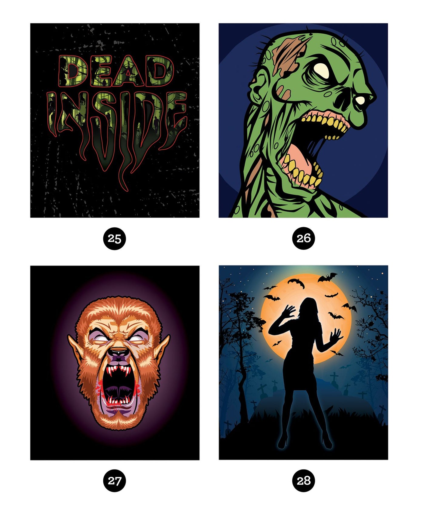 Sticker By Number Horror