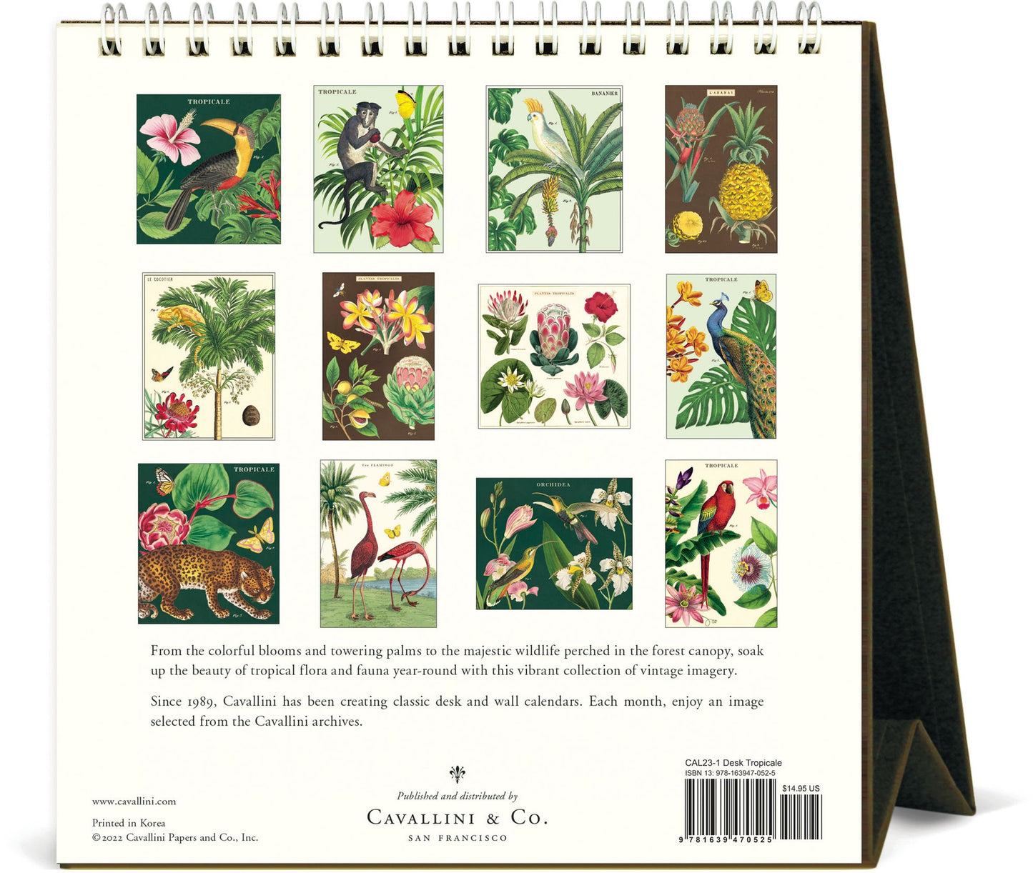 2023 Cavallini & Co. Tropicale Desk Calendar