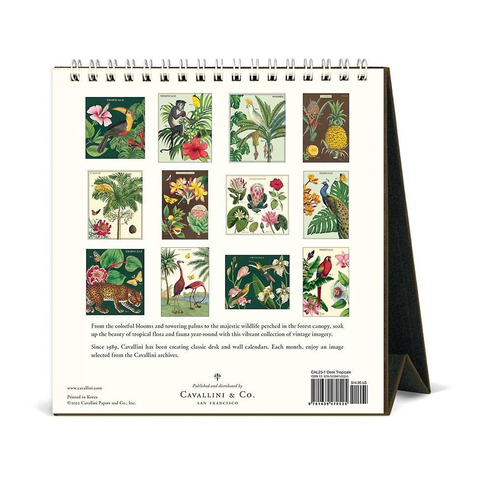 2023 Cavallini & Co. Tropicale Desk Calendar