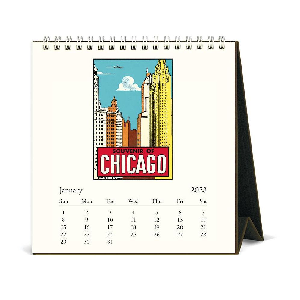 2023 Cavallini & Co. Chicago Desk Calendar