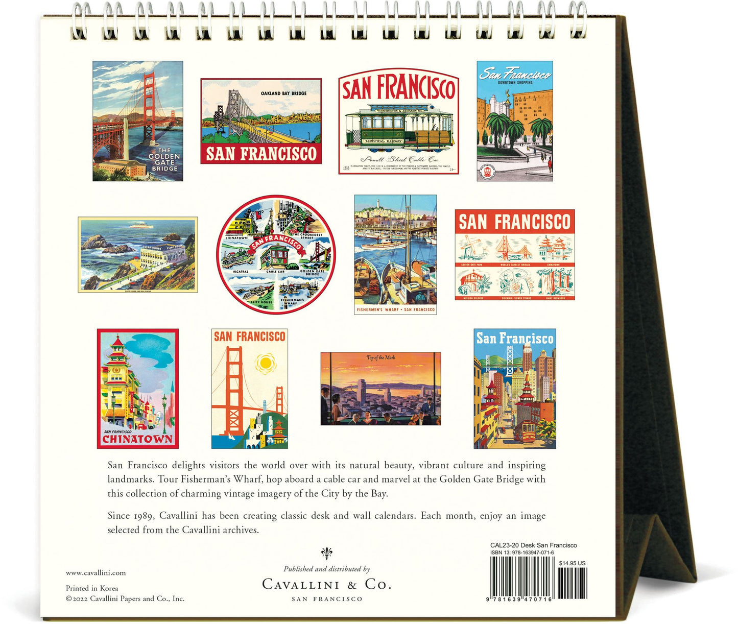 2023 Cavallini & Co. San Francisco Desk Calendar