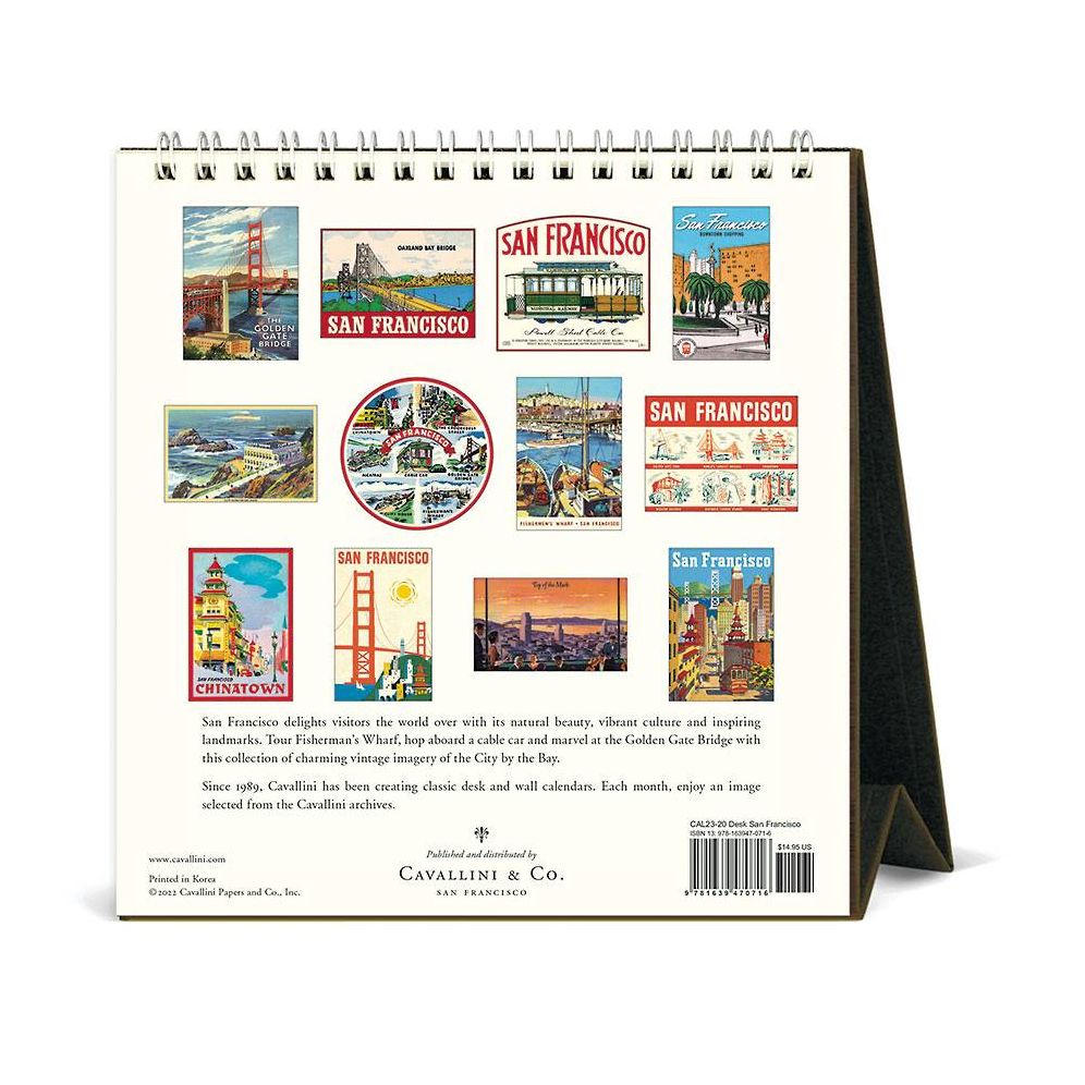 2023 Cavallini & Co. San Francisco Desk Calendar