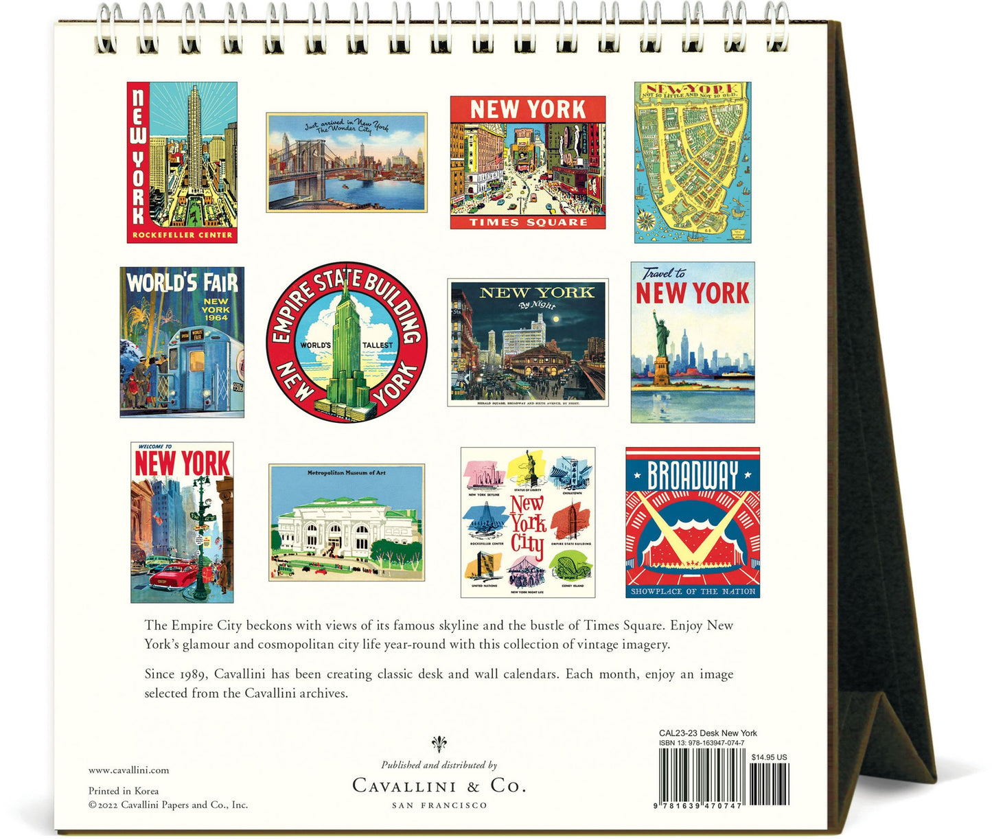2023 Cavallini & Co. New York Desk Calendar
