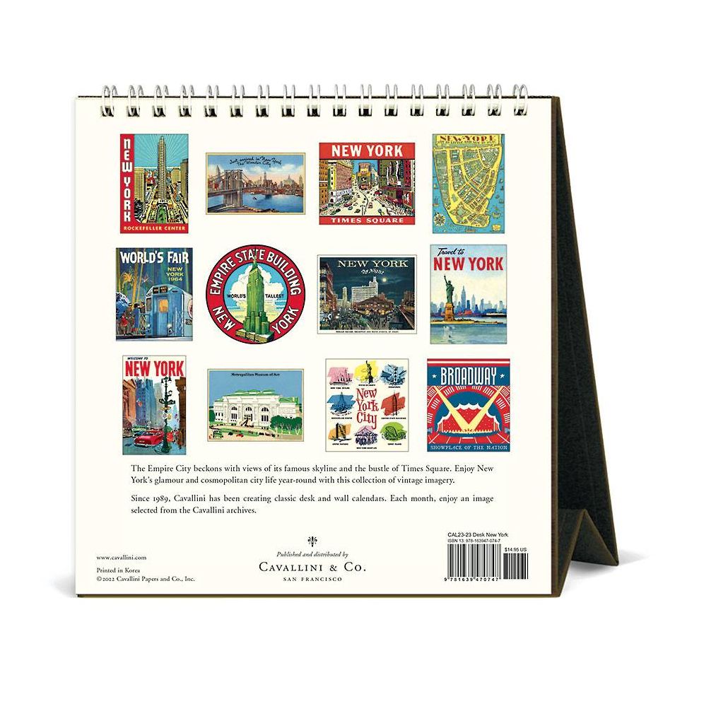 2023 Cavallini & Co. New York Desk Calendar