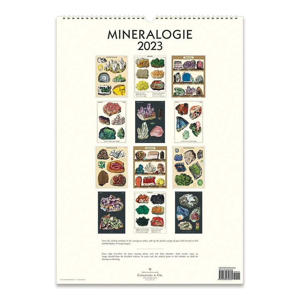 2023 Cavallini & Co. Mineralogie Wall Calendar