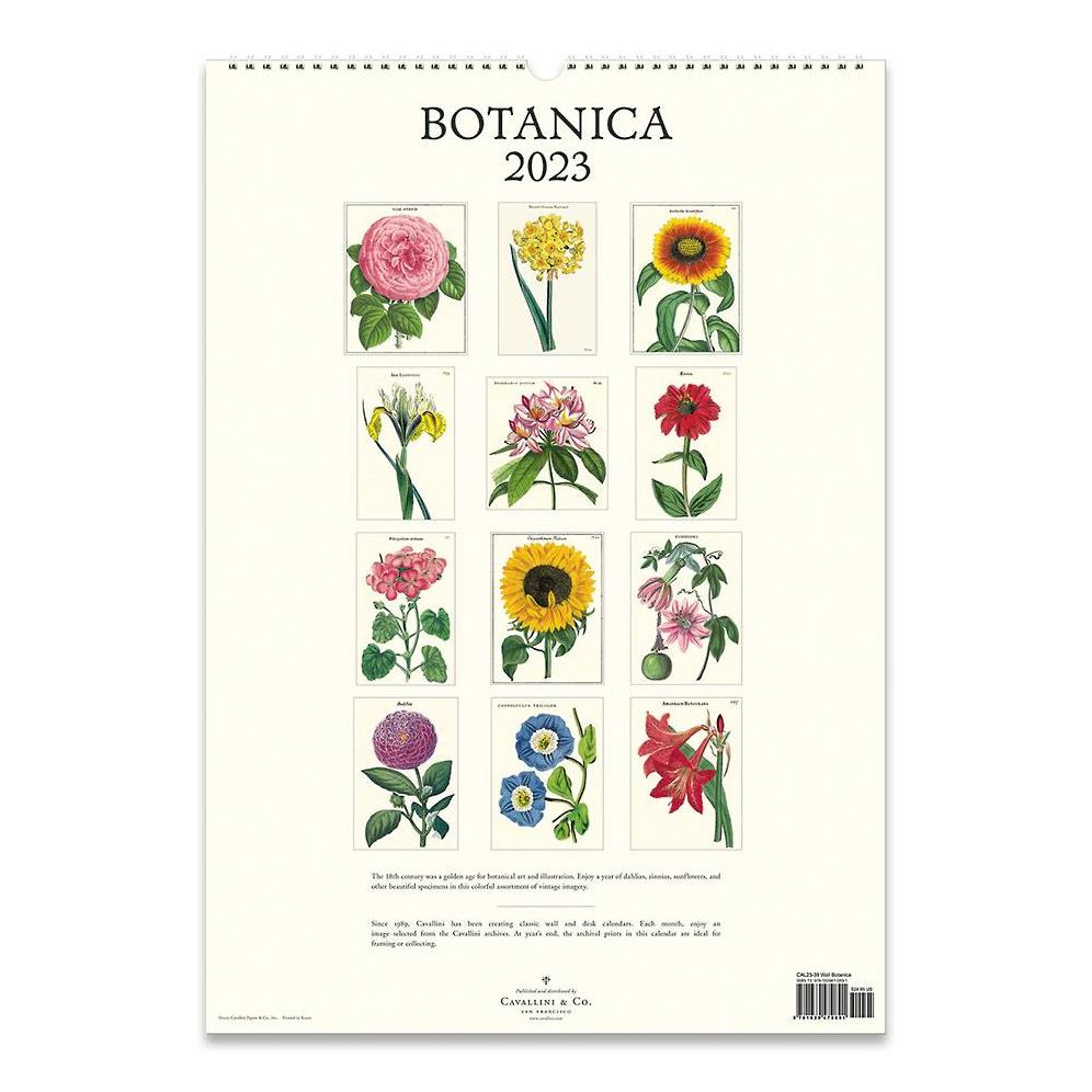 2023 Cavallini & Co. Botanica Wall Calendar